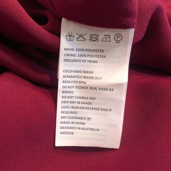 Bardot Red Animal Print Faux Wrap Tie Skirt Size Medium - Picture 8 of 9